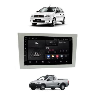 Imagem de Kit Multimídia Corsa Montana Mold Prata 7 Pol Android Carplay 2/32GB - 701K FirstOption