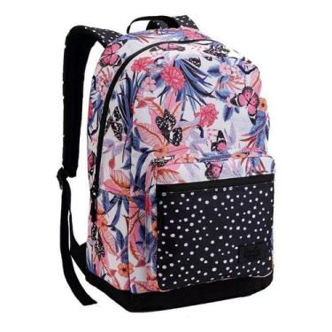 Imagem de Bolsa Mochila Feminina Escolar Universitária Casual Denlex DL1285, Pre