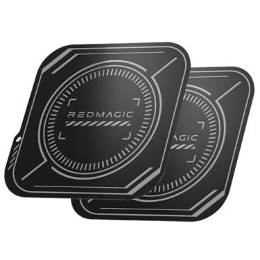 Imagem de nubia Folha de sucção magnética RedMagic para cooler de celular 5/6Pro, 2 peças de placa de aço termicamente condutora de 6,9 cm com adesivo forte, compatível com a maioria dos dispositivos de