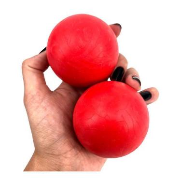 Imagem de Kit 2 Brinquedo Cachorro Bolinha Maciça E Lisa 60mm - BrinqPet,  Verme