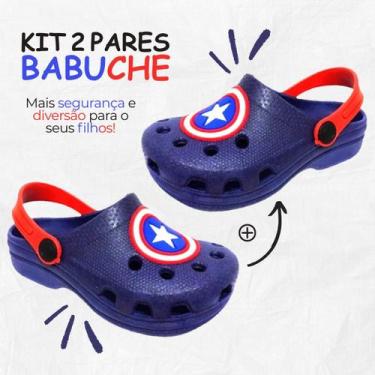 Imagem de Kit 2 Pares Babuche Sandália Infantil Personagens Masculino - Uniflex,