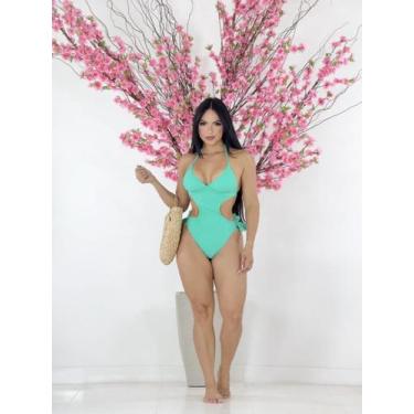 Imagem de Maiô Biquini Body Engana Mamãe Proteção Uv - Modella, Verde, GG