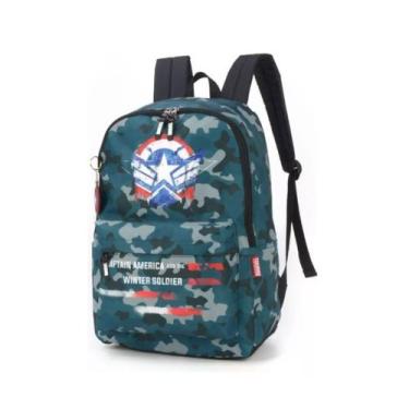 Imagem de Mochila Costas Capitão América Marvel Juvenil Luxcel, Verde