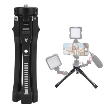 Imagem de Tripé da Câmera Mini Ajustável, Liga de Alumínio Com 4 Níveis de, Orifício de Parafuso de 1/4 de Polegada, Peso Leve Compacto para Projetor de Câmera DSLR, Carregar até 5 Kg