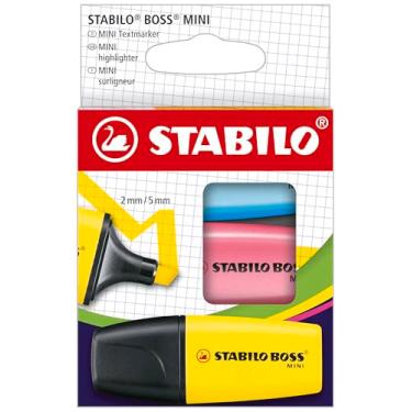 Imagem de Iluminador - Stabilo Boss Mini carteira com 3 cores sortidas
