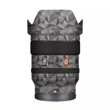 Imagem de Adesivo de película de vinil para lente de câmera para Sony FE 24 mm F1.4 GM protetor de corpo inteiro anti-arranhões decalque costa FE 1.4/24 GM 24 1.4 (titânio triangular)