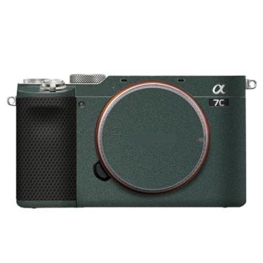 Imagem de JERXTTON Adesivo de capa de câmera para Sony A7C protetor de câmera película protetora antiarranhões decoração (verde turquesa)
