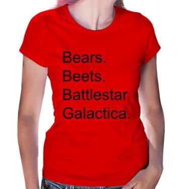 Imagem de Baby Look Bears. Beets. Battlestar Galactica. - Foca na Moda, Vermelho