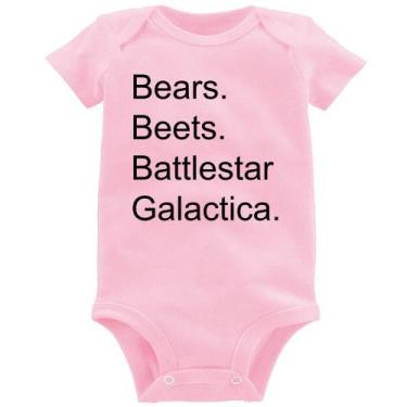 Imagem de Body Bebê Bears. Beets. Battlestar Galactica. - Foca na Moda, Rosa beb