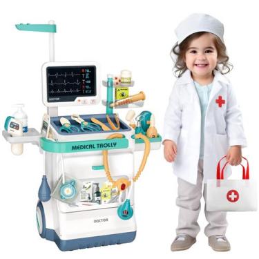 Imagem de Kit Médico Infantil Jovow - Roupas para Crianças de 3 a 8 Anos