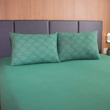 Imagem de Jogo de Lençol Casal 3 Peças Supreme Verde Malha 100% Algodão Portallar