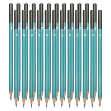 Imagem de PATIKIL Lápis de desenho 4B para esboçar, 24 peças de lápis de esboço para desenhar, lápis de arte, grafite de madeira pré-afiada para desenho, desenho, desenho, artista, hexagonal, refil preto, poste