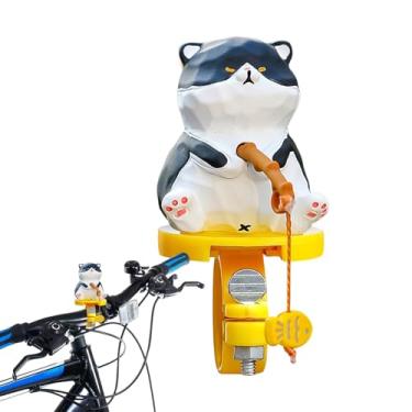 Imagem de Acessórios engraçados de motocicletas, estatueta de boneca do guidão de motocicletas,Cartoon Fishing Catcling Cycling Huedbar Stiace - Bicycles Acessórios, decoração do painel, brinquedos criativos de
