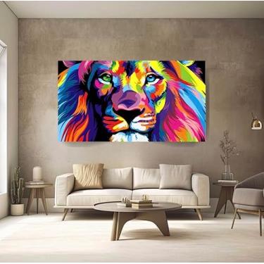 Imagem de Quadro Decorativo 100x70 Grande Tela Canvas Quarto Sala Animal Cor da armação Tecido Sobre Tela