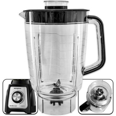 Imagem de Copo de Acrílico para Liquidificador Mondial Turbo Glass 1400 Tampa Pr