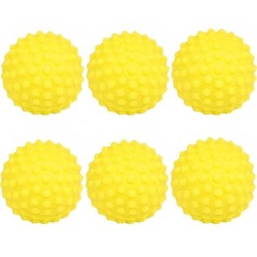 Imagem de Kit 06 Bolinha Cravo Fisioterapia Anti Stress Mão Bola Pet (Amarelo)