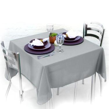Imagem de Toalha de Mesa Quadrada 4 Lugares 1,40 x 1,40 Lisa - Cozzilar, Cinza