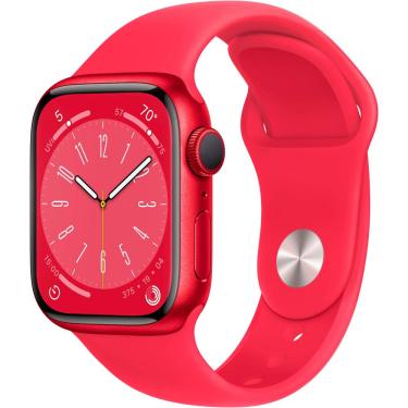 Imagem de Relógio recondicionado certificado Apple Geek Squad série 8 (GPS) caixa de alumínio de 41 mm com pulseira esportiva (PRODUCT)RED - S/M - (PRODUCT)RED-