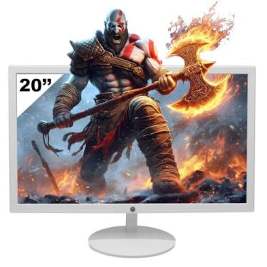 Imagem de Monitor LED 23polegada BrazilPC 23WBR-75 FHD 75Hz Branco Widescreen com Base Redonda