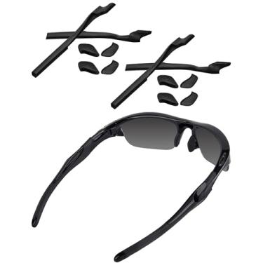 Imagem de Bwake 2 conjuntos de protetores auriculares e protetores de nariz para óculos de sol Oakley Half Jacket 2.0 OO9144/Half Jacket 2.0 XL OO9154 - Preto