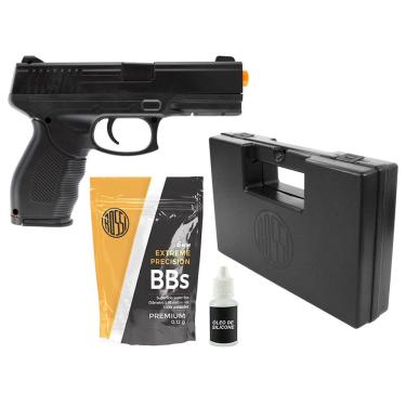 Imagem de Pistola de Airsoft 24/7 Spring Arma Vigor V310 + Maleta + 1000 BBs 0.12g + Óleo