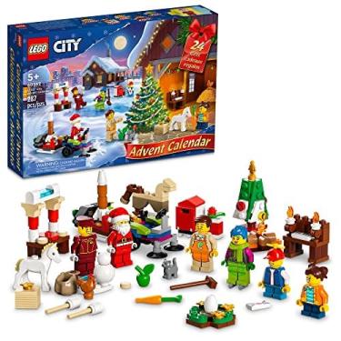 Imagem de Lego City 2022 Calendário do Advento 60352 Construindo Conjunto de Brinquedos para Crianças, Meninos e Meninas 5 +; Inclui um Playmat da Cidade e 5 Pe