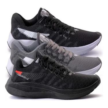 Imagem de Kit 3 Tenis Masculino Casual Esportivo Caminhada Academia Corrida Conf