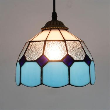 Imagem de OUFULA Luminária pendente contemporânea de vidro colorido, americana, retrô, criatividade, sala de estar, restaurante, quarto, villa, hotel, corredor, café, lustre (Estilo 23)