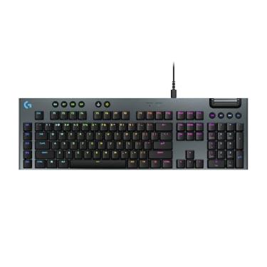 Imagem de Teclado mecânico para jogos Logitech G915 X com fio, teclas PBT de tiro duplo, teclas totalmente programáveis, teclado RGB retroiluminado para jogos Mac/PC, acabamento em alumínio, interruptores