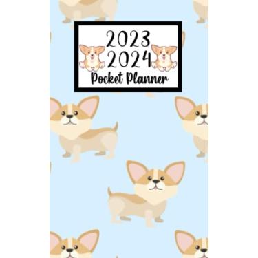 Imagem de 2023 2024 pocket planner For Purse Corgi Dog Lovers: 2 year Pocket Calendar January 2023 to December 2024 | 24 Months Monthly Planner & Organizer For ... Holidays | Cute Puppy Corgi Dogs Pattern
