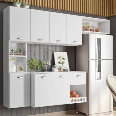 Imagem de Poliman Móveis - Cozinha Compacta Suspensa Mila 7 portas 1 Gaveta com Corrediças Telescópicas Poliman Móveis