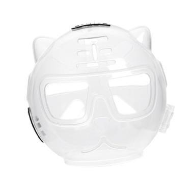 Imagem de IEUDNS Tampa de boca de focinho de gato tampa da boca de gato anti lambida de gatinho multiuso suprimentos de bola máscara anti focinho para corte, Clear L