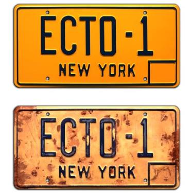 Imagem de Ghostbusters Afterlife | ECTO-1 | Placas de licença estampadas de metal