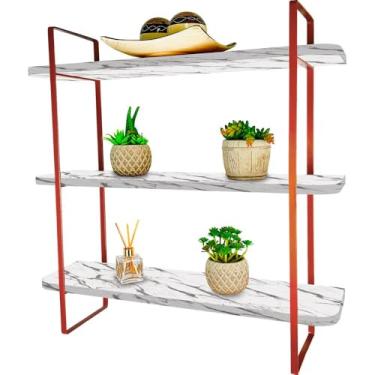 Imagem de Prateleira Nicho De Parede Tripla SLIM Modelo Industrial Decoração Sala Quarto