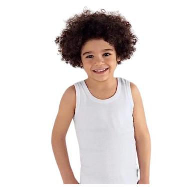 Imagem de Camiseta Menino 100% Algodão Lisa Esportiva Camisa Regata Infantil 2 a