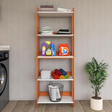 Imagem de Armário Multiuso Lavanderia Organizador Movlar - Mod.0703 (Nature/Branco)