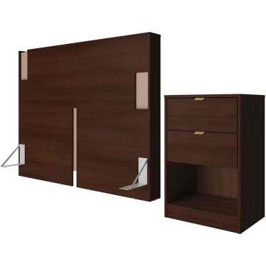 Imagem de Cabeceira Para Cama Box Casal E Queen Diplomata Bartira Café-avelã