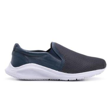 Imagem de Tênis Slip On Feminino E Masculino Casual Couro Calce Fácil Cor:;Tamanho:37-Masculino