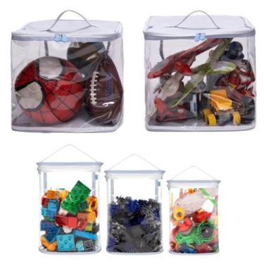 Imagem de Kit 5 Organizadores para Brinquedos Infantis com Zíper - Momis Petit, 