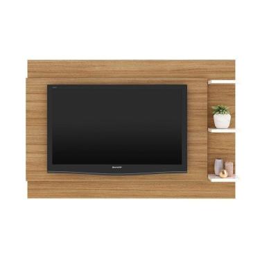 Imagem de Painel Home P/tv Até 65 Polegadas Pl3002 C/ Prateleiras 180x120cm Natural/off White - Tecno Mobili