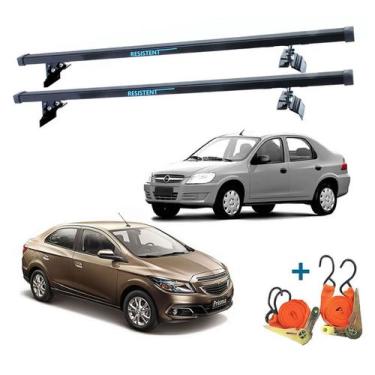 Imagem de Rack Teto Prisma Sedan E Hatch 2006 A 2015 + 2 Cinta Catraca - Rack De
