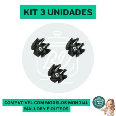 Imagem de Kit com 3 arrastes para copo de liiquidificador Mondial/Walita/Mallory