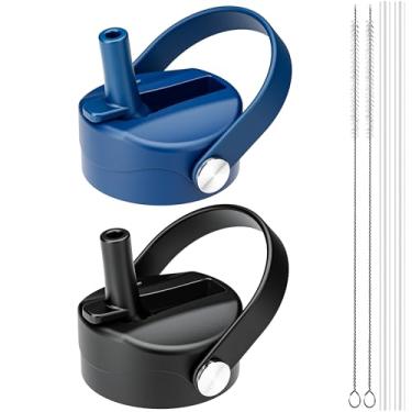 Imagem de Tampa de canudo para Hydro Flask boca larga, tampas com canudo para Hydroflask 12 16 18 20 32 boca larga de 1,134 g, tampa de canudo de substituição para Hydroflask, tampa de garrafa esportiva