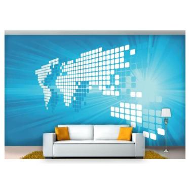 Imagem de Papel De Parede Mapa Mundi Nmu10 - Você Decora