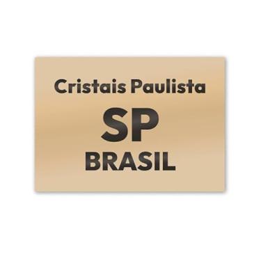 Imagem de Imã de Geladeira Cristais Paulista São Paulo MDF 8cm x 5cm