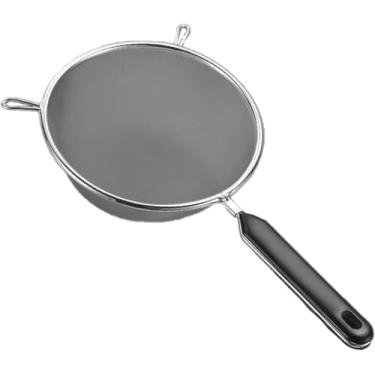 Imagem de Grande Peneira De Malha Fina De Aço Inoxidável, Peneira De Quinoa Extra Fina De Malha Com Cabo Sólido Resistente, Filtro De Farinha Com Gancho Mais Largo Xxl, Silver, xxl 36x22cm