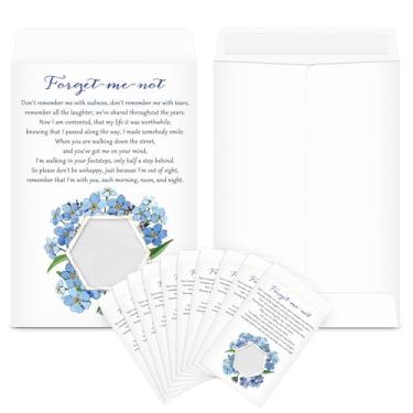 Imagem de Humyoun 100 pacotes de sementes Forget Me Not Envelopes com janela transparente resselável organizador de sementes bolsa de armazenamento pacotes de celebração da vida para funerais perda de um ente