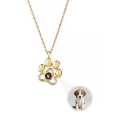 Imagem de Toodoumama Colar de projeção de imagem personalizada com foto interna - Colar com pingente de foto personalizada - presentes para mãe, esposa, casais, namorados, animais de estimação, presentes em