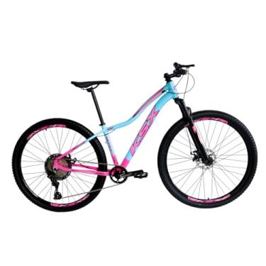 Imagem de Bicicleta Aro 29 MTB KSX SD7 Feminino 12 Velocidades Quadro em Alumínio Freio Hidráulico Suspensão Com Trava (ROSA C/AZUL (ADS ROSA), 17)