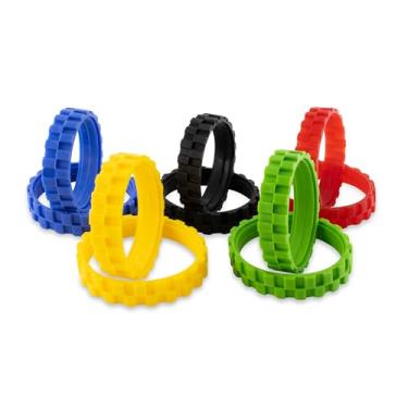 Imagem de Pack 2 tires + Green Front Wheel for iRobot Roomba Series 500 600 700 800 900 i7 e5. Great grip, non-slip